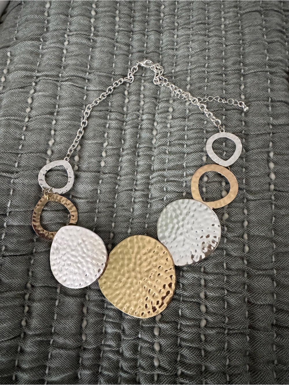 Silver and Gold Statement Necklace